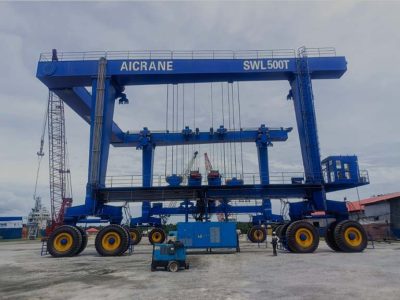 AICRANE 500T Mobile Boat Hoist in Nigerian Shipyard