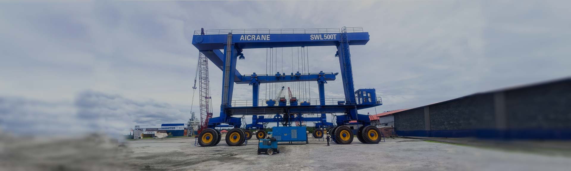 AICRANE 500T Mobile Boat Hoist in Nigerian Shipyard