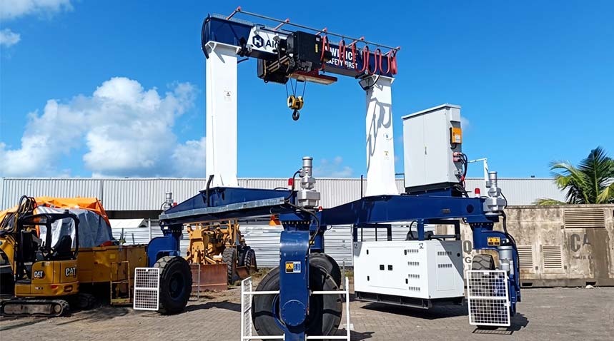 AICRANE 10T Rubber Tyred Gantry Crane: Successful Commissioning in Fiji Workshop